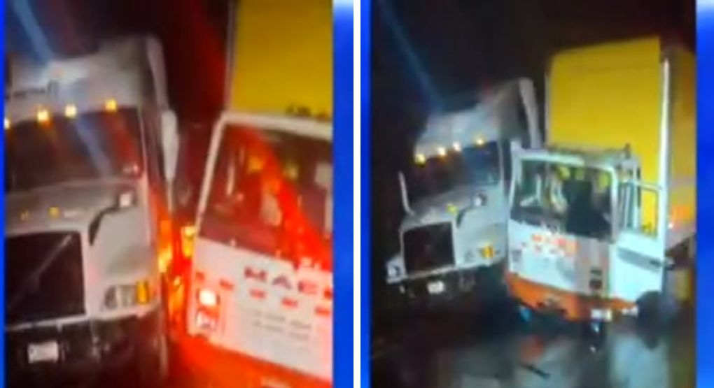Camión cargado de maíz choca con furgón en carretera Panamericana ...